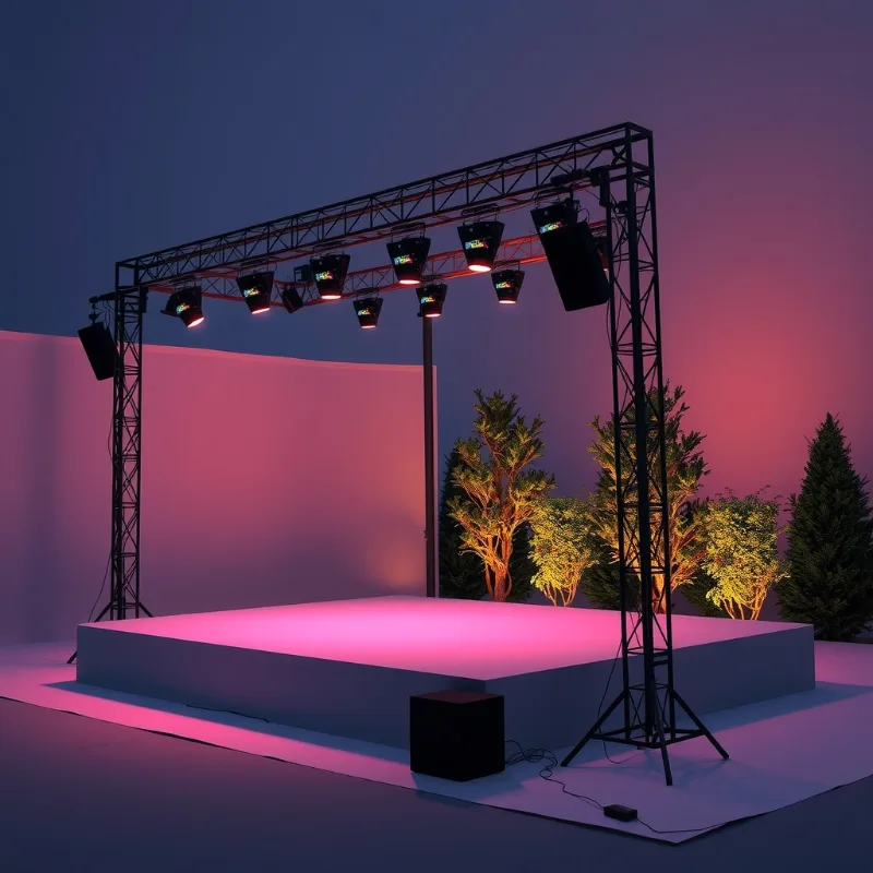 บริการให้เช่าเวที, แสง-สี-เสียง